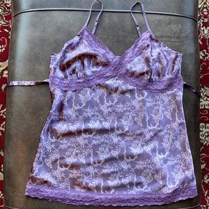 Medium Lilac Lace-trimmed Shirt
